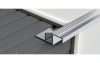 profilplast szögletes Lépcső Élvédő, 11mm, alu natúr, 3m