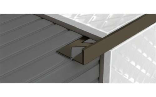 profilplast eloxált szögletes élsín 10mm matt bronz 2,50fm 451202506