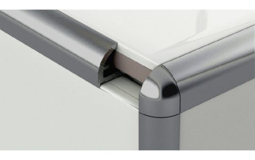 profilplast inox íves élvédő 10mm  2,50fm 452562510, 311108