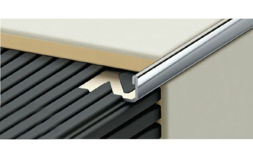 profilplast inox szögletes élvédő 10mm  2,50fm 452672510, 301093