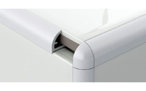 profilplast íves csempeélvédő profil, 10mm fehér 2,78fm 421060101