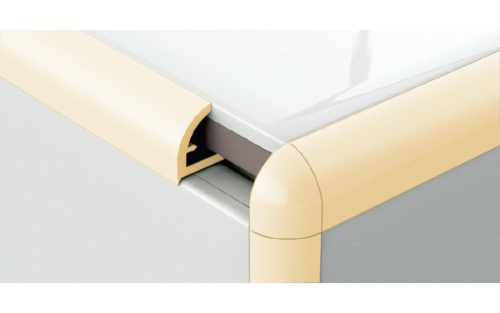 profilplast íves csempeélvédő profil, 10mm krémszín 2,78fm 421065003