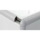 profilplast íves csempeélvédő, 10mm, világosszürke, 2,78m