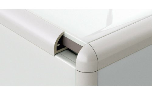 profilplast íves csempeélvédő profil, 8mm törtfehér 2,78fm 421050100