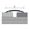 profilplast öntapadós Összekötő, 40mm, mattPezsgő, 2,7m