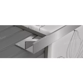   profilplast szögletes élsín 8mm alu natúr 2,50fm 451182501, 100009