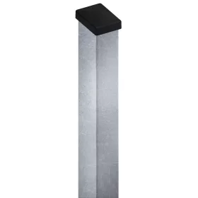   Alfafence zártszelvény kerítésoszlop, horganyzott, 60 mm x 40 mm x 1,3 mm / 2600 mm, kupakkal