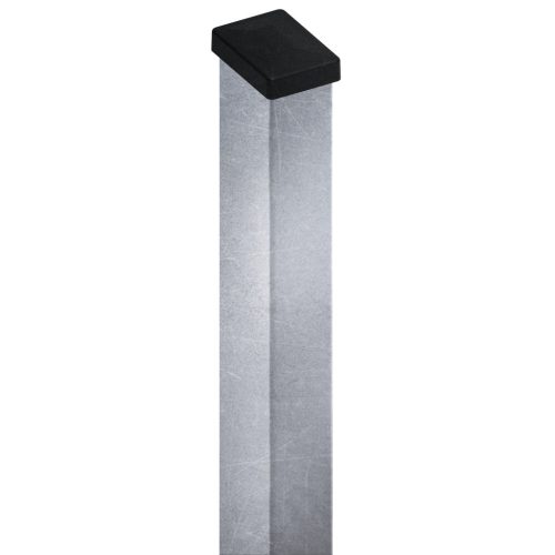 Alfafence zártszelvény kerítésoszlop, horganyzott, 60 mm x 40 mm x 1,3 mm / 2600 mm, kupakkal