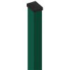 Alfafence zártszelvény kerítésoszlop, RAL6005 zöld, 60 mm x 40 mm x 1,4 mm / 2600 mm, kupakkal