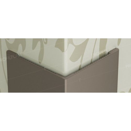 profilplast alu L-profil 20x20 mm, 2,7m eloxált matt oliva 452392704