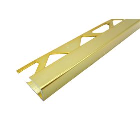  PP Szögletes Polírozott Arany Alumínium Élprofil 10 mm (2,7m/szál) GBSQSPG10