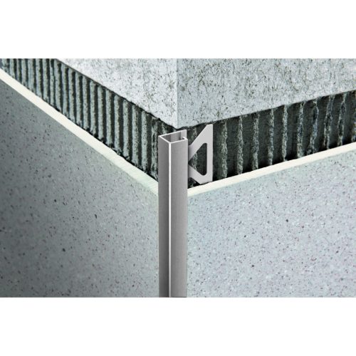 PP szögletes eloxált alumínium élprofil 10 mm (2,7m/szál) GBSQSAS10