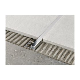 PP szögletes Króm alumínium élprofil, 10mm, 2,7m