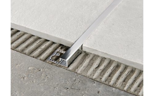 PP szögletes Króm alumínium élprofil, 10mm, 2,7m