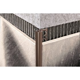 PP szögletes Rose Gold alumínium élprofil, 10mm, 2,7m