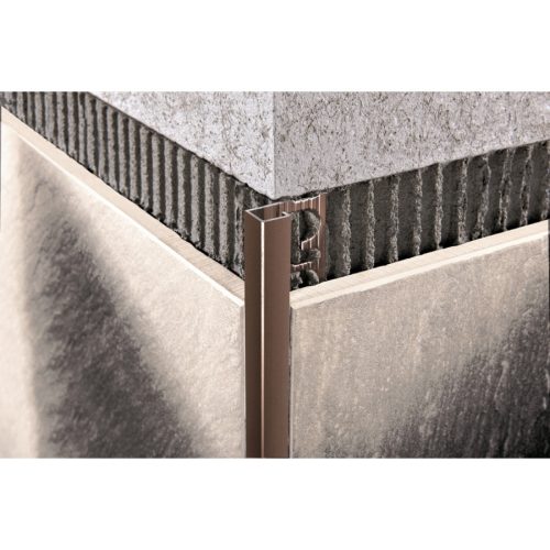 PP szögletes Rose Gold alumínium élprofil, 10mm, 2,7m