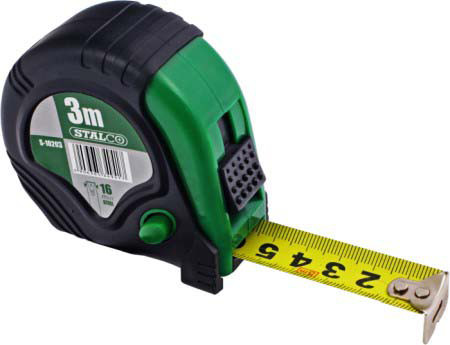 Stalco mérőszalag gumirozott 3m x 16mm