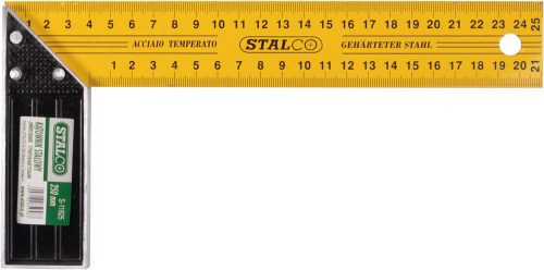 Stalco derékszög vonalzóval Fém 400mm