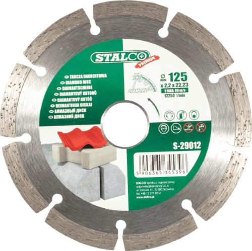 Stalco gyémánt vágókorong szegmentált 230X24X2223