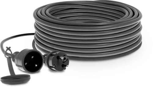 Stalco profi szigetelt hosszabbító, 10m, kültéri, 16A/3680W, Fekete