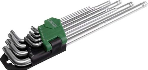 Stalco torx kulcs készlet lyukas kivitel t10 - t50  hosszú  9 részes