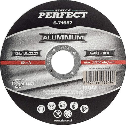 Stalco vágókorong alumíniumra d= 125 x 10 x 22 23mm