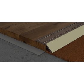   profilplast öntapadós szintváltó aluprofil, 3mm, matt Pezsgő, 2,7m