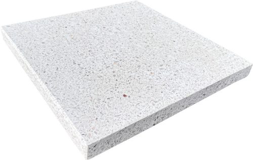 Pillér fedlap fehér cementes műkő lapos tetős 35x35x3cm