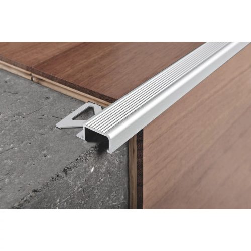 PP Lépcsőprofil, matt ezüst alumínium, 10mm, 2,7m