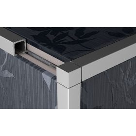   Profilplast Dekorcsík, alumínium, eloxált matt ezüst 10x10mm 451322702 2,7fm