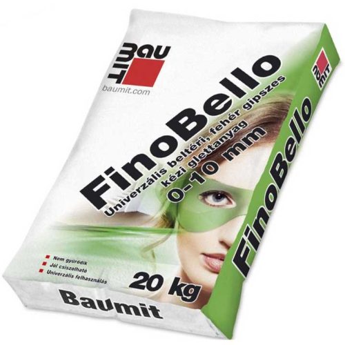 Baumit Finobello gipszes glettanyag, 0-10 mm, fehér, 20 kg