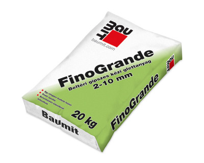 Baumit FinoGrande gipszes glettanyag, 2-10 mm, 20 kg.