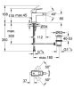 Grohe EuroCube Egykaros bidécsaptelep 1/2" króm 23138000