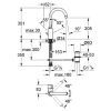 Grohe Eurosmart Cosmo Mosdócsaptelep íves króm 32830000