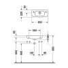 Duravit D-Code Kézmosó 50x22cm túlfolyóval csaplyuk balra 07065000092