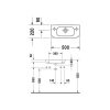 Duravit D-Code Kézmosó 50x22cm túlfolyóval csaplyuk jobbra 07065000082