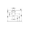 Duravit Darling New Fizz piszoár tetős kivitel hátsó vízbekötés légymatrica nélkül 0823350000