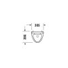 Duravit Darling New Fizz piszoár tetős kivitel hátsó vízbekötés légymatrica nélkül 0823350000