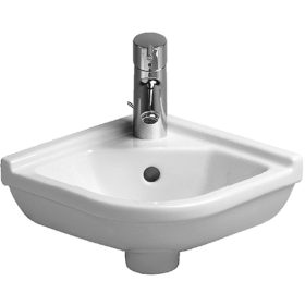   Duravit Starck 3 Sarokkézmosó túlfolyóval csaplyukkal 0752440000