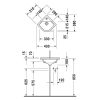 Duravit Starck 3 Sarokkézmosó túlfolyóval csaplyukkal 0752440000