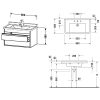 Duravit Starck 3 Mosdó 85x48,5cm túlfolyófal csaplyukkal 0304800000