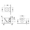 Duravit Starck 3 Fali WC mélyöblítésű COMPACT Durafix rögzítéssel 2227090000