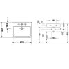 Duravit Vero Mosdó 60x47cm túlfolyóval csaplyukkal 0454600000