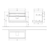 Villeroy & Boch Venticelo alsószekrény, fényes fehér színben, 95,3x59cm, A92601DH