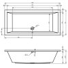 Riho Lusso egyenes kád 200x90cm 390l, B016001005