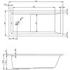 Riho Lusso Plus egyenes kád 170x80cm 295l, B006001005
