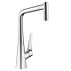 Hansgrohe Metris Select egykaros konyhai csaptelep kihúzható kifolyó króm 14884000