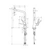 Hansgrohe Metris Select egykaros konyhai csaptelep kihúzható kifolyó króm 14884000
