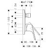 Hansgrohe Focus Egykaros falsík alatti kádcsaptelep, 31945000