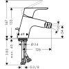 Hansgrohe Focus Bidé csaptelep DN 15 Króm 31920000